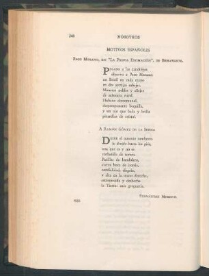 Motivos españoles : Paco Morano en "La Propia Estimación", de Benavente