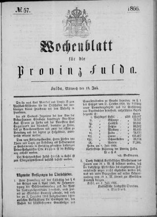 Nr. 57, Ausgabe vom 18. Juli 1866