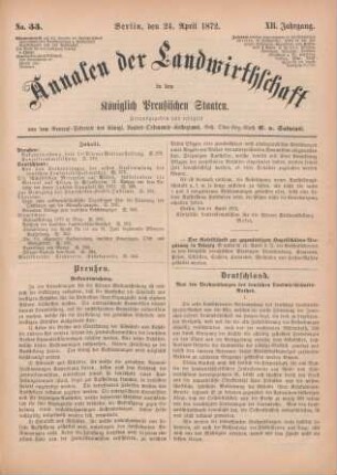 No. 33. Berlin, den 24. April 1872. XII. Jahrgang.