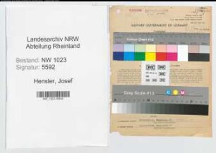 Entnazifizierung Josef Hensler , geb. 08.12.1913 (Stadtassistent)