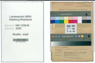 Entnazifizierung Josef Mueller , geb. 11.07.1911 (Ingenieur)