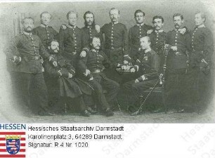Militär, Hessen / Gruppe von Offizieren, Gruppenaufnahme