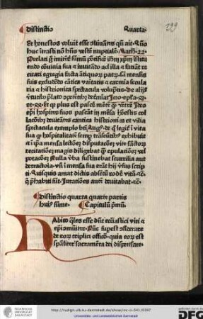 Habito quales esse debent ecclesiastici viri et episcopi communiter nunc superest considerare de eorum triplici officio, quia eorum est spiritualiter sacramenta dei dispensare...
