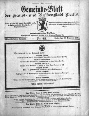 1917,52: Nr. 52, 30. Dezember 1917