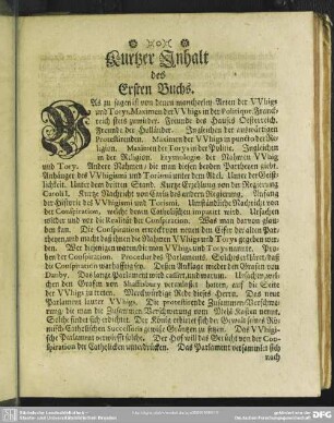 Kurtzer Inhalt des Ersten Buchs