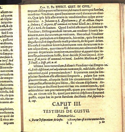 Caput III. De Testibus De Gustu.