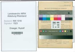 Entnazifizierung Rudolf Draeger , geb. 04.01.1916 (Malermeister)