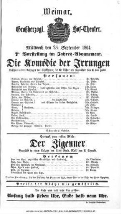 Die Komödie der Irrungen