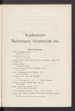 Kupferstiche, Radirungen, Holzschnitte etc