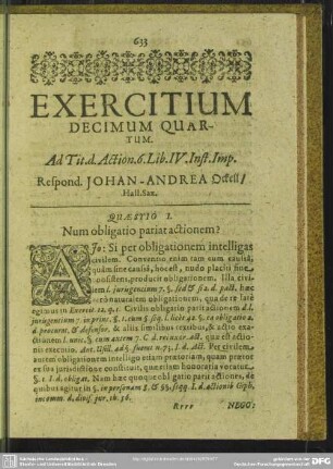 Exercitium Decimum Quartum