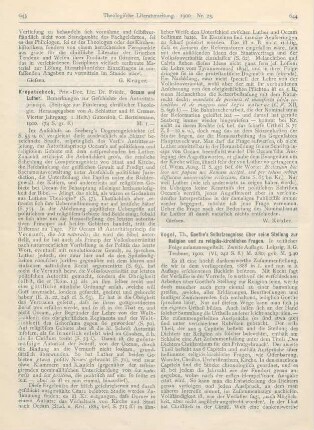 643-644 [Rezension] Kropatscheck, Friedr., Occam und Luther