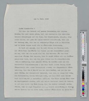 Brief an Liselotte Dehmel