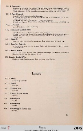 Teppiche (Nr. 952-978)
