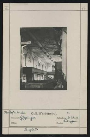Oberhofenkirche (Langhaus) Standort: Göppingen