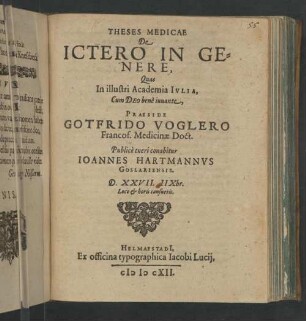 Theses Medicae De Ictero In Genere