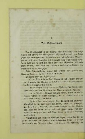I. Der Schwarzwald