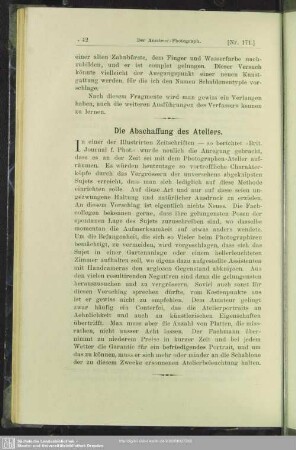 Die Abschaffung des Ateliers