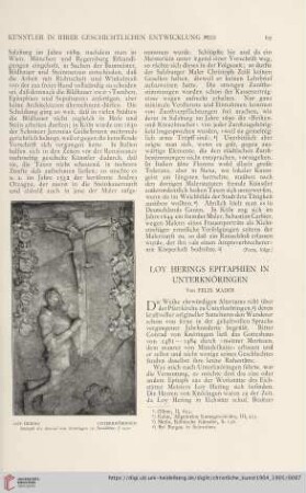 Loy Herings Epitaphien in Unterknöringen