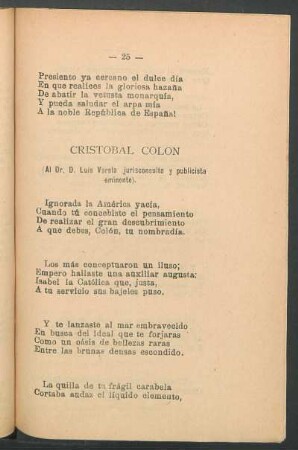 Cristóbal Colón : (Al Dr. D. Luis Varela jurisconsulto y publicista eminente).