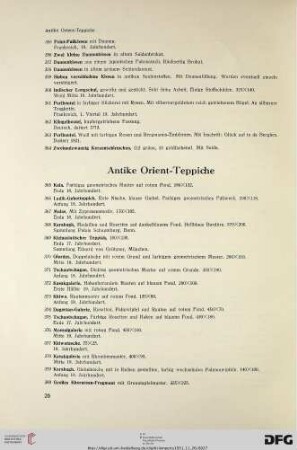 Antike Orient-Teppiche (Nr. 365-394)