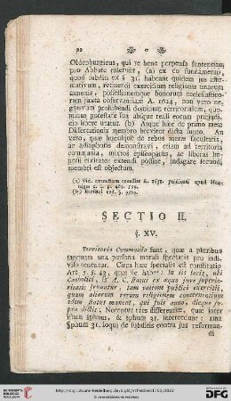 Sectio II