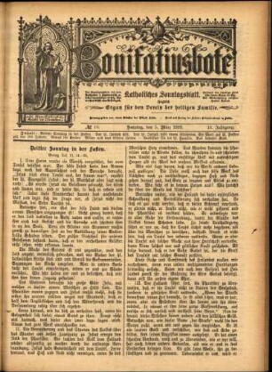 Ausgabe vom Sonntag, den 05. März 1899.