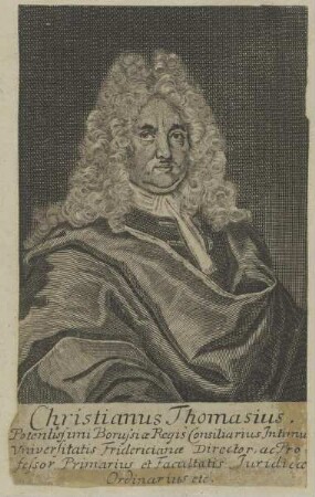 Bildnis des Christianus Thomasius