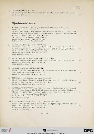 Elfenbeinminiaturen (Nr. 144-151)