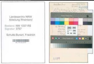 Entnazifizierung Friedrich Schulte-Bunert , geb. 13.01.1905 (Lehrer)