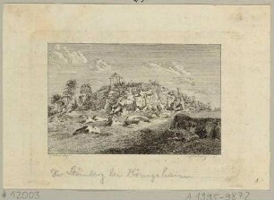 Der Steinberg bei Königshain, westlich von Görlitz, aus Leskes Reise durch Sachsen von 1785