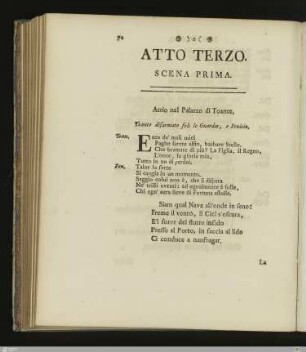 Dritte Abhandlung / Atto Terzo