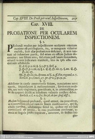 Cap. XVIII. De Probatione Per Ocularem Inspectionem