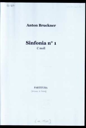 Sinfonia no. 1 : C moll