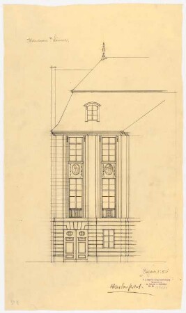 Wohnhaus Dr. Eduard Simon, Berlin: Details der Vorderfassade 1:50