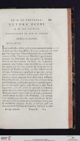 (Lettre CLXXI - CLXXX)