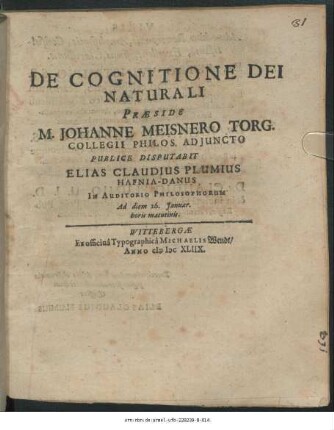 De Cognitione Dei Naturali