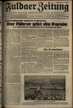 Ausgabe vom Dienstag, den 15. September 1936.