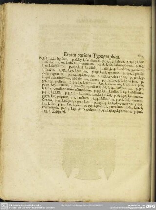 Errata potiora Typographica