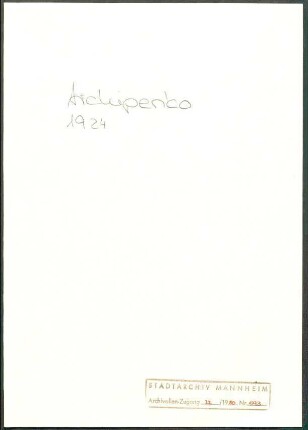 Archipenko 1924