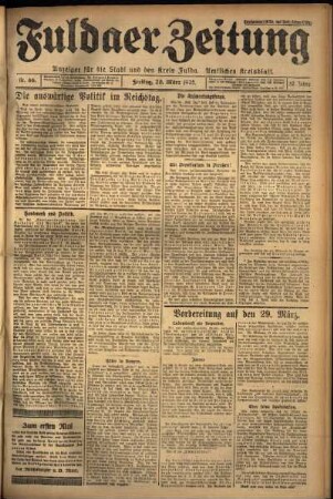 Ausgabe vom Freitag, den 20. März 1925.