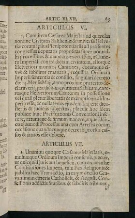 63-78, Articulus VI.-X.