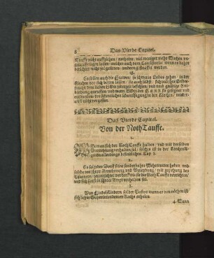 Das Vierde Capitel. Von der NothTauffe.