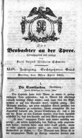 16. Stück, 21. April 1845