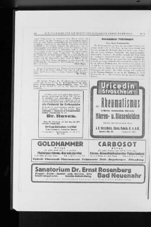 Geschäftliche Mitteilungen.
