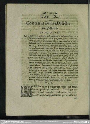 Cap. X. De Contrariis Balnei, Delictis ac poenis