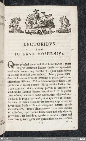 Praefatio Io. Laur. Moshemii