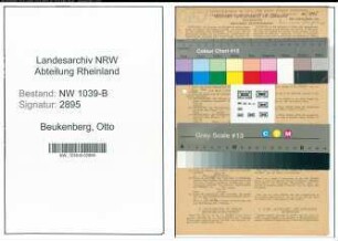 Entnazifizierung Otto Beukenberg , geb. 17.11.1894 (Angestellter)