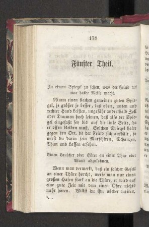 Fünfter Theil.