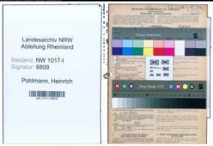 Entnazifizierung Heinrich Pohlmann , geb. 12.08.1898 ()