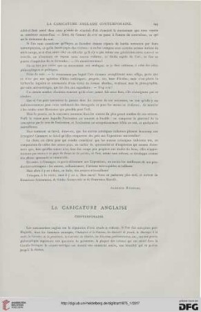 1: La caricature anglaise contemporaine, [1]